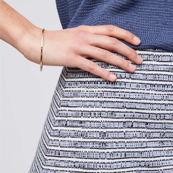 NWOT LOFT Striped Flounce Pull On Skirt - Picture 3 of 9